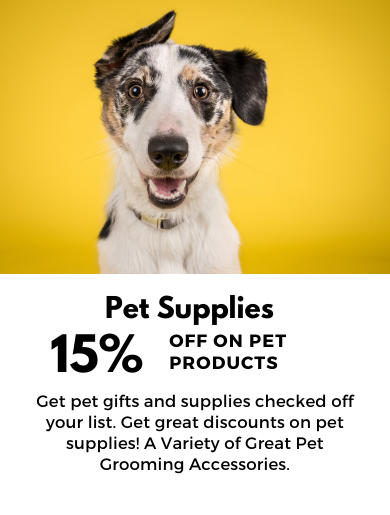 15% OFF DOG SUPPLIES